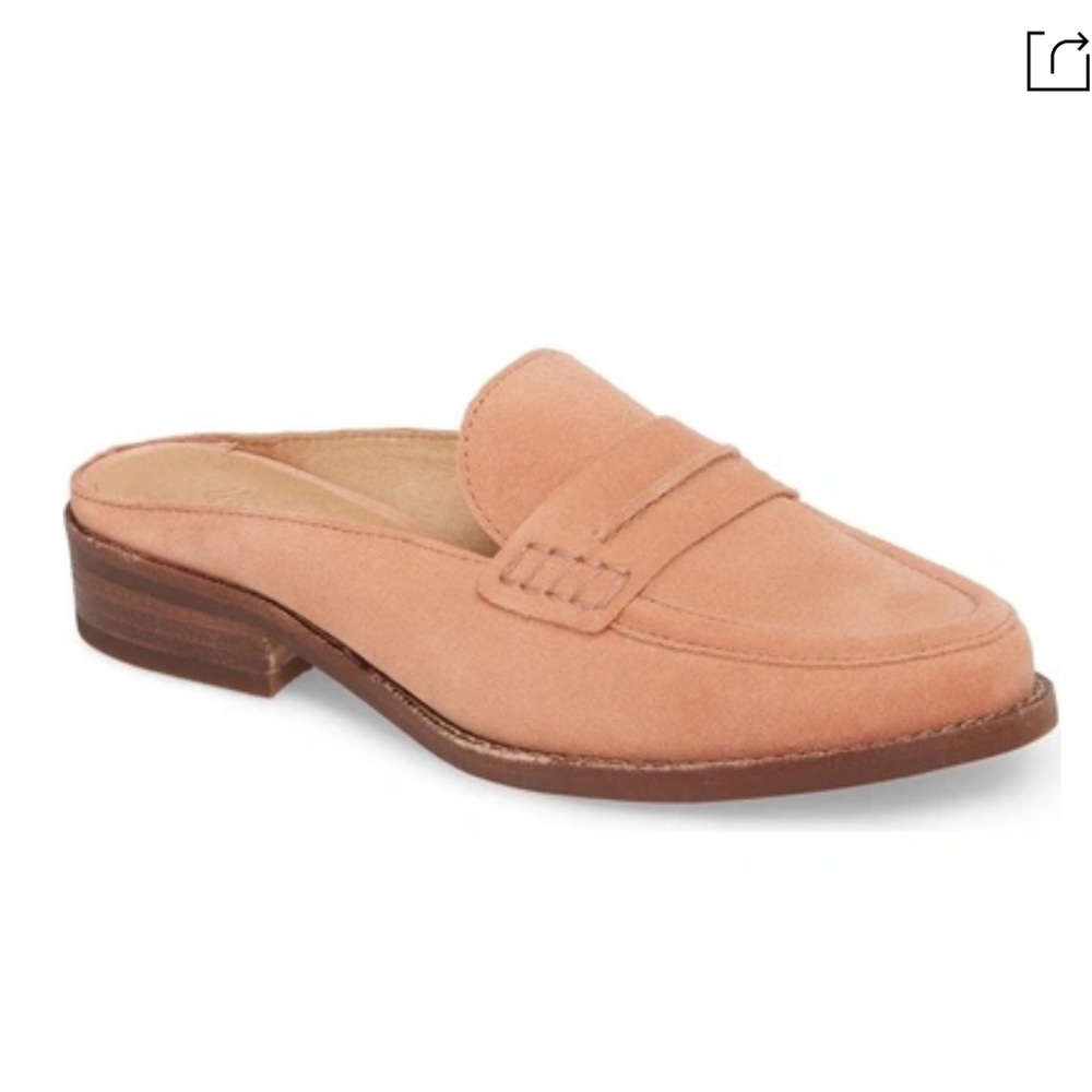 Madewell Elinor Loafer Mule in Dusty Clay Suede